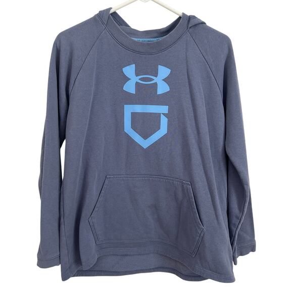 Under Armour Girls' Softball Hoodie - Youth XL Blue - Picture 2 of 7